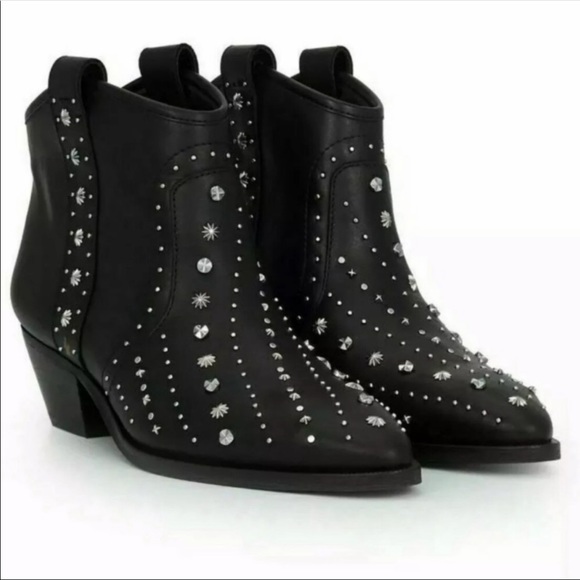 Sam Edelman Brian Embellished Ankle Boots 7.5 - Picture 4 of 9